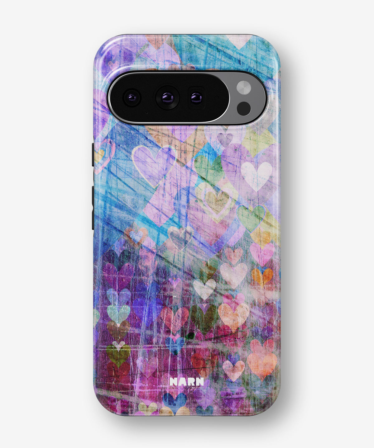 Google Pixel 9 Tough Case – Purple Hearts - View 1