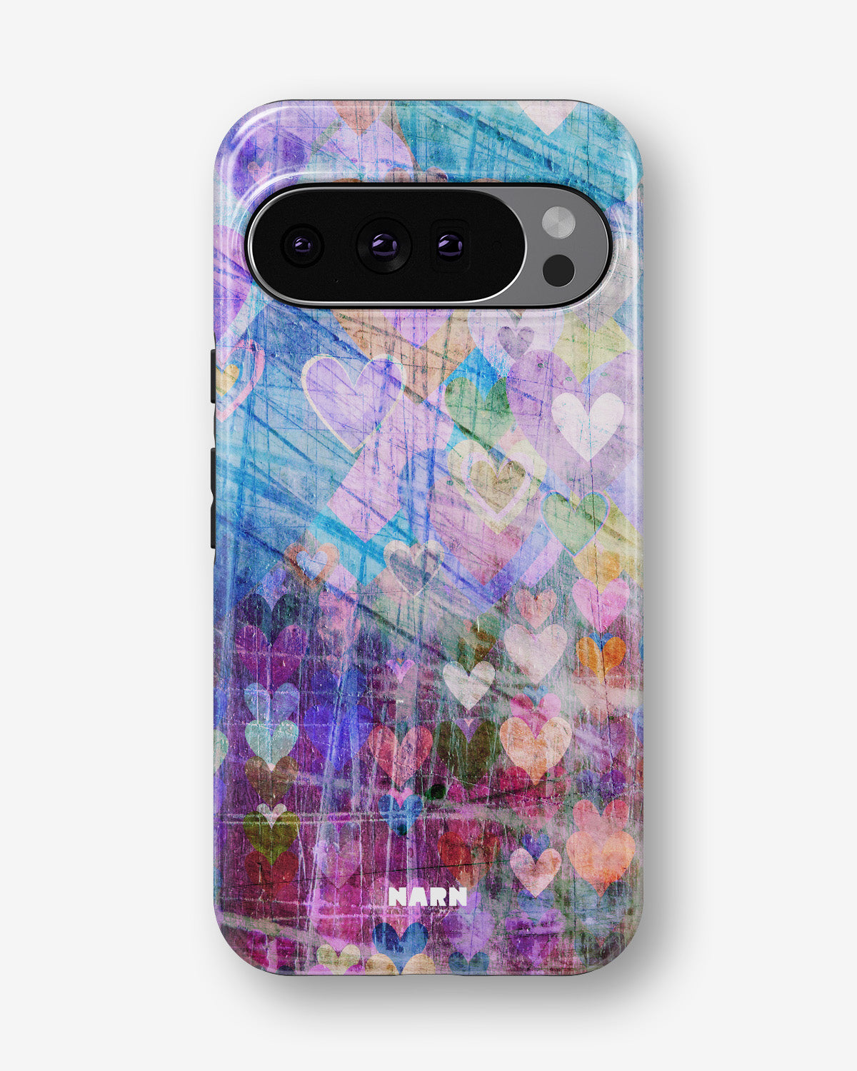 Google Pixel 9 Tough Case – Purple Hearts - View 1