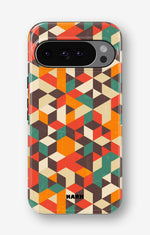Google Pixel 9 Tough Case – Retro Geometric - View 1