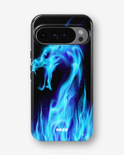 Google Pixel 9 Tough Case – Blue Flames Dragon - View 1