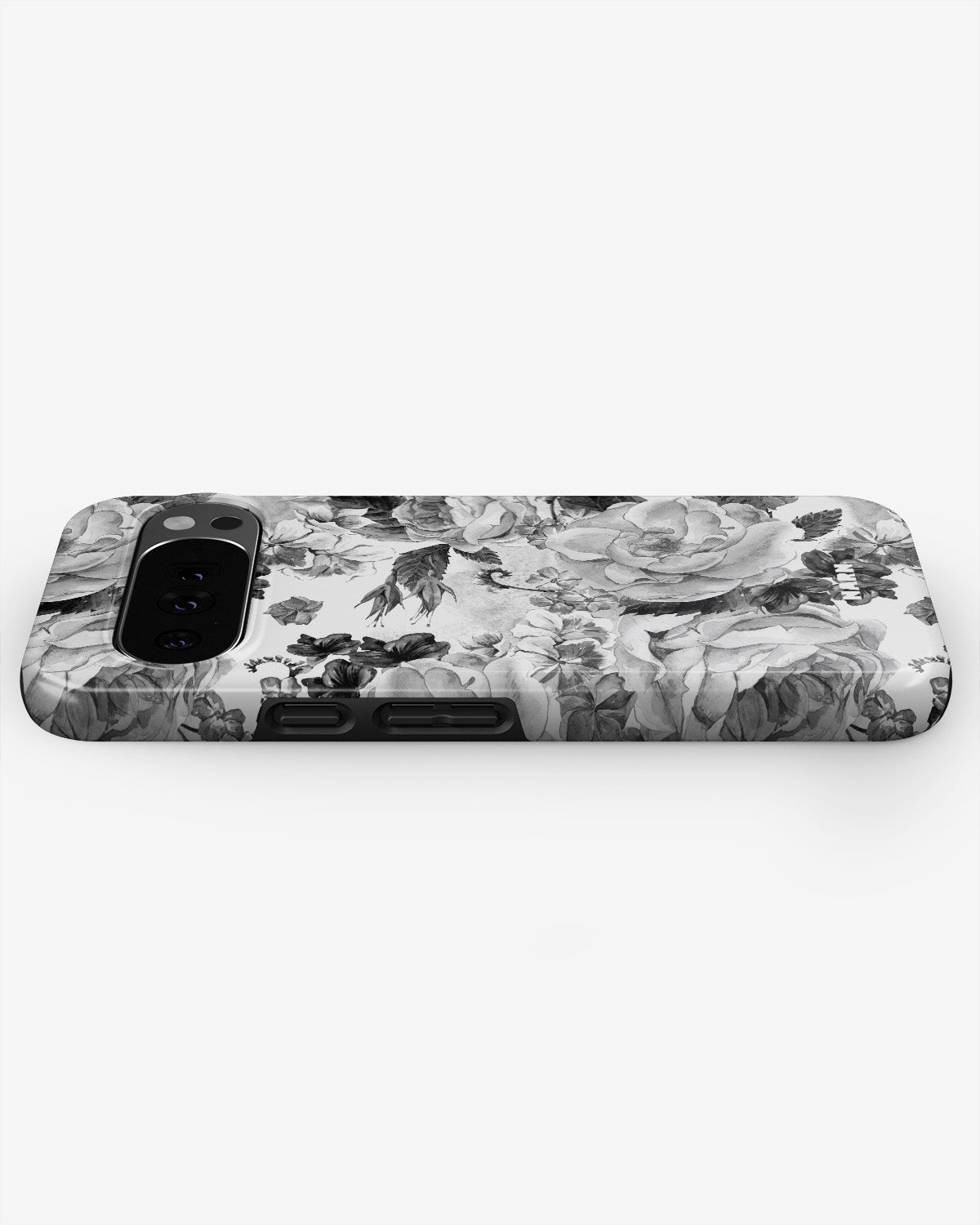 Google Pixel 9 Tough Case – Black & White Bloom - View 2