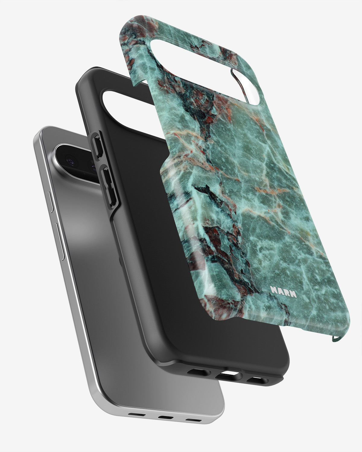 Google Pixel 9 Tough Case – Green Marble - View 3