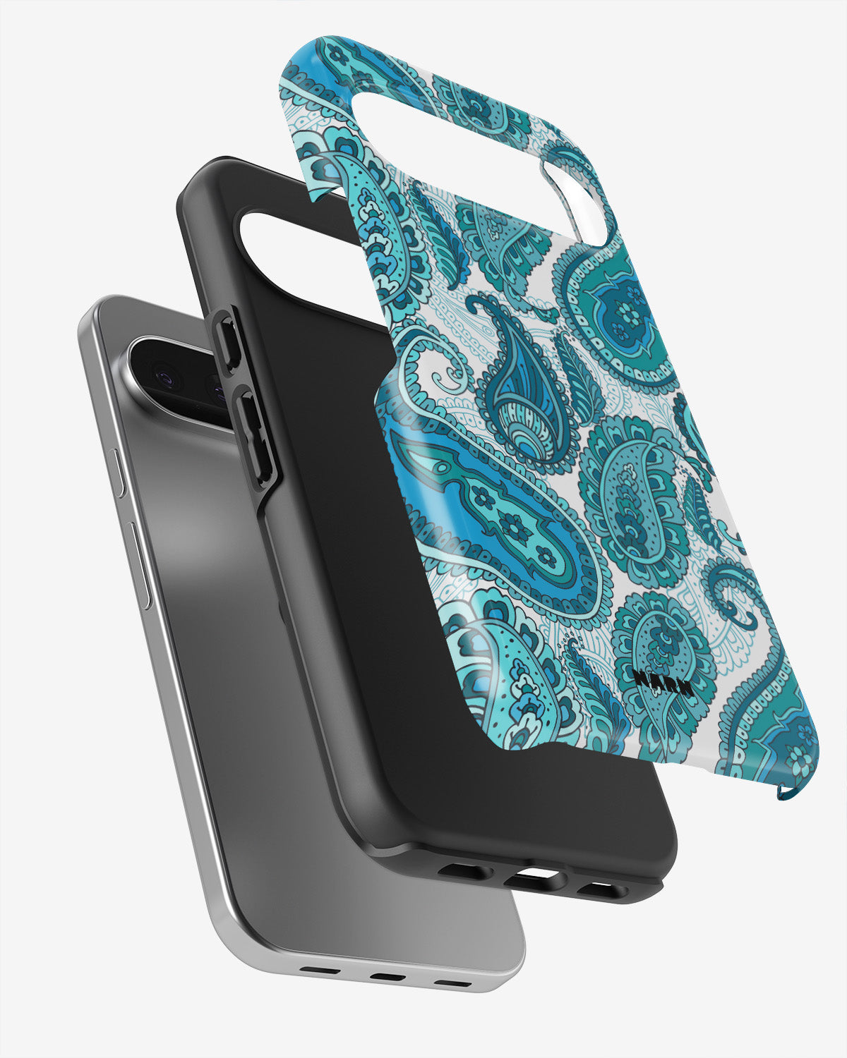 Google Pixel 9 Tough Case – Turquoise Paisley - View 3