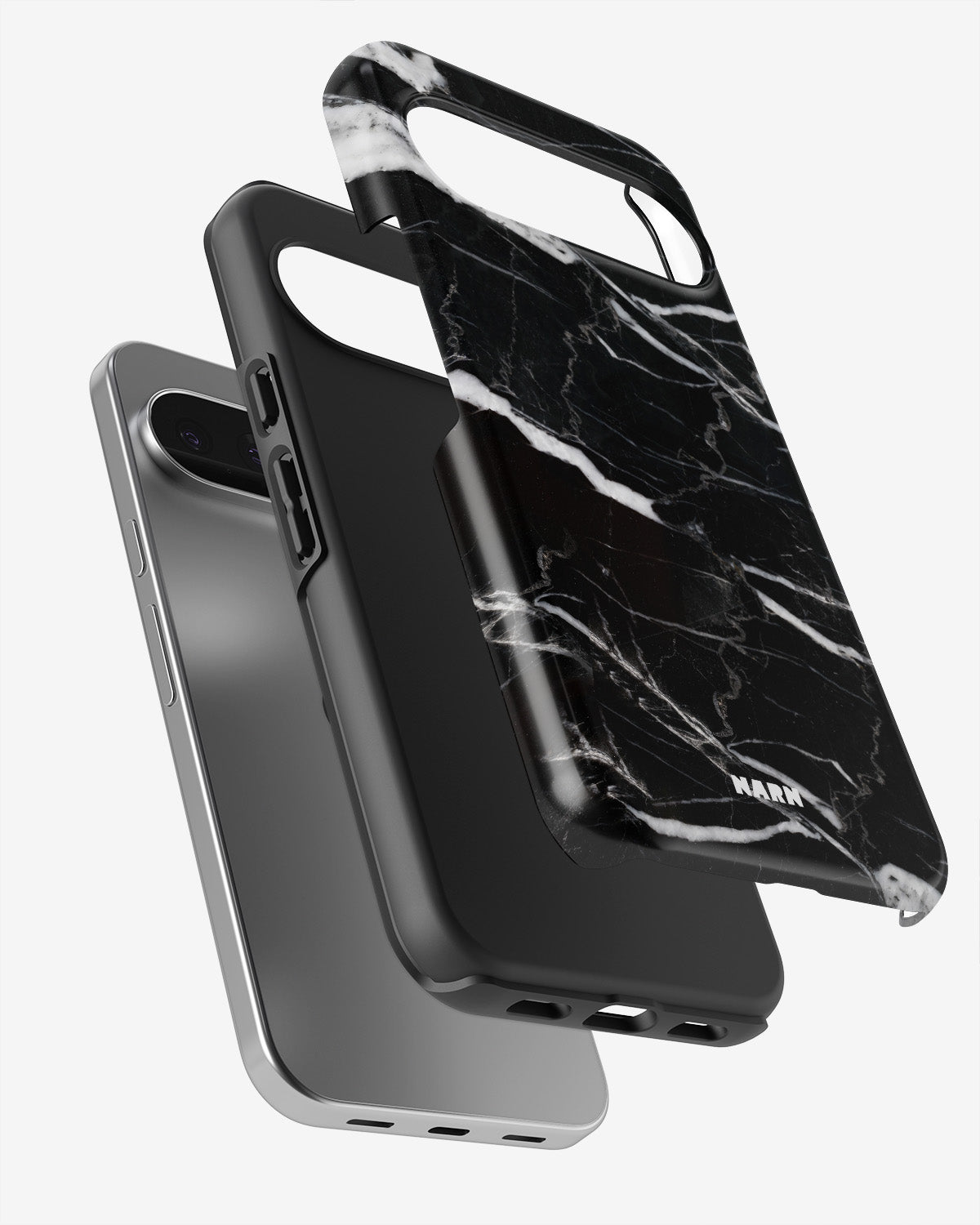 Google Pixel 9 Tough Case – Black Marble - View 3