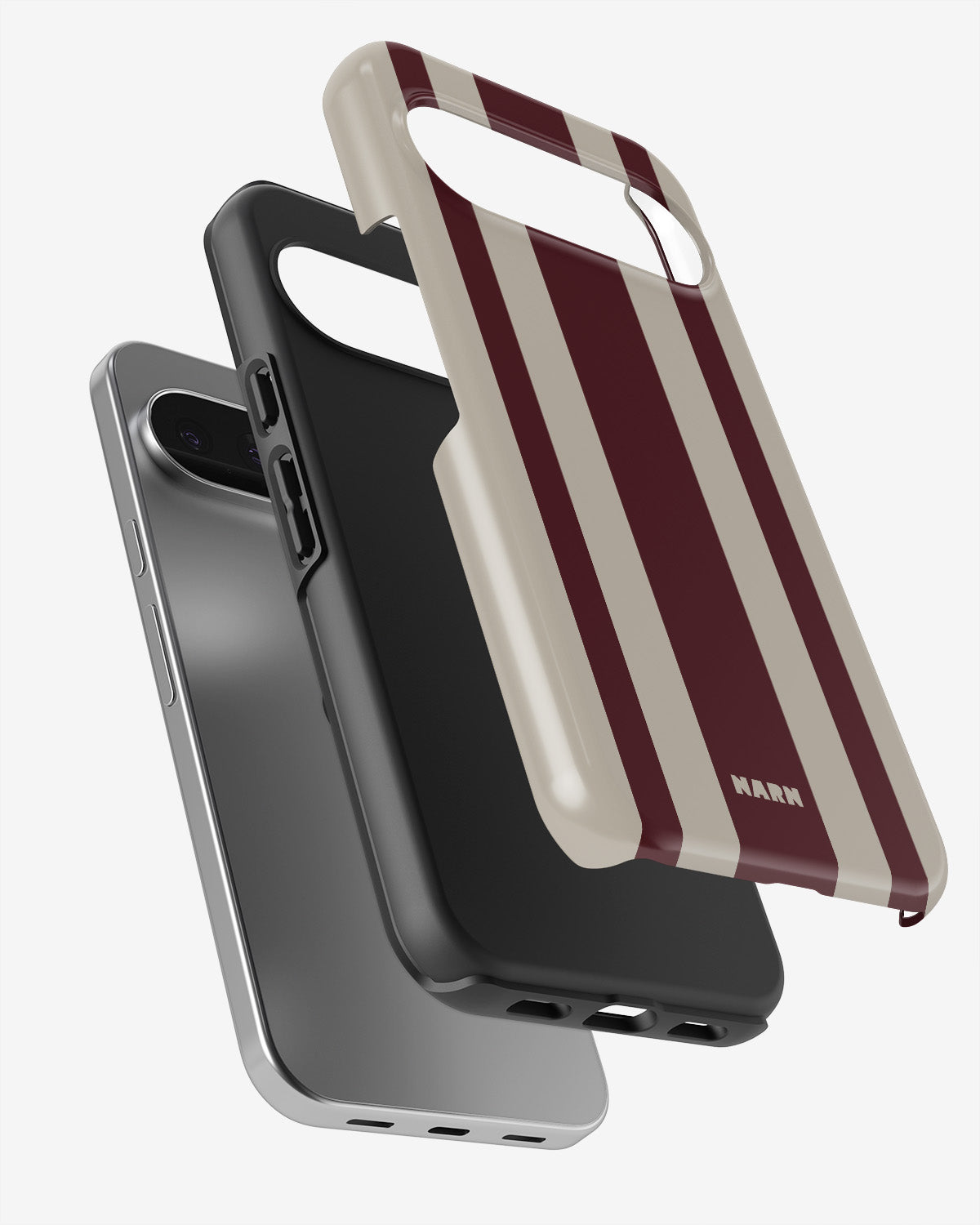 Google Pixel 9 Tough Case – Bordeaux Stripe - View 3