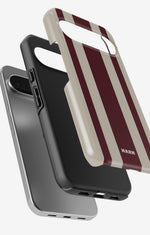 Google Pixel 9 Tough Case – Bordeaux Stripe - View 3