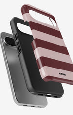 Google Pixel 9 Tough Case – Cranberry Stripe - View 3