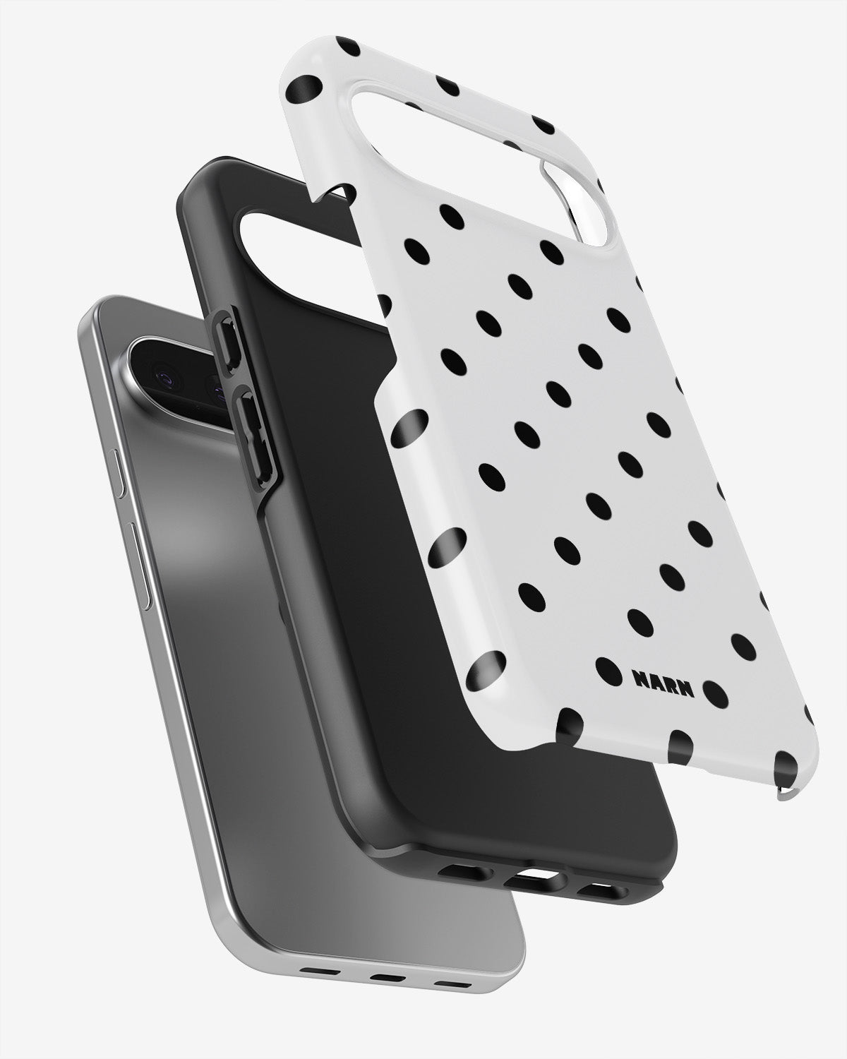 Google Pixel 9 Tough Case – Mono Dots - View 3