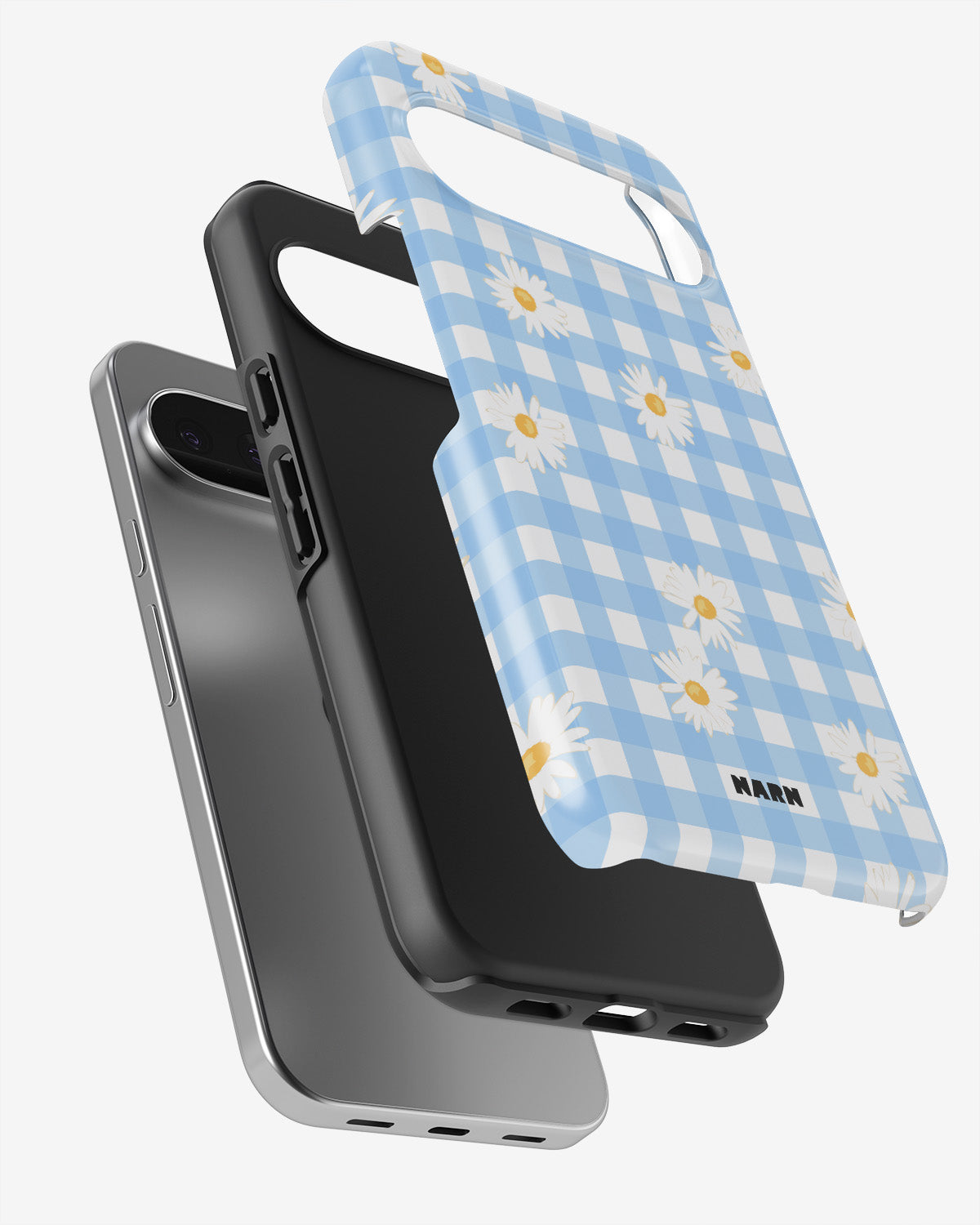 Google Pixel 9 Tough Case – Blue Daisies - View 3