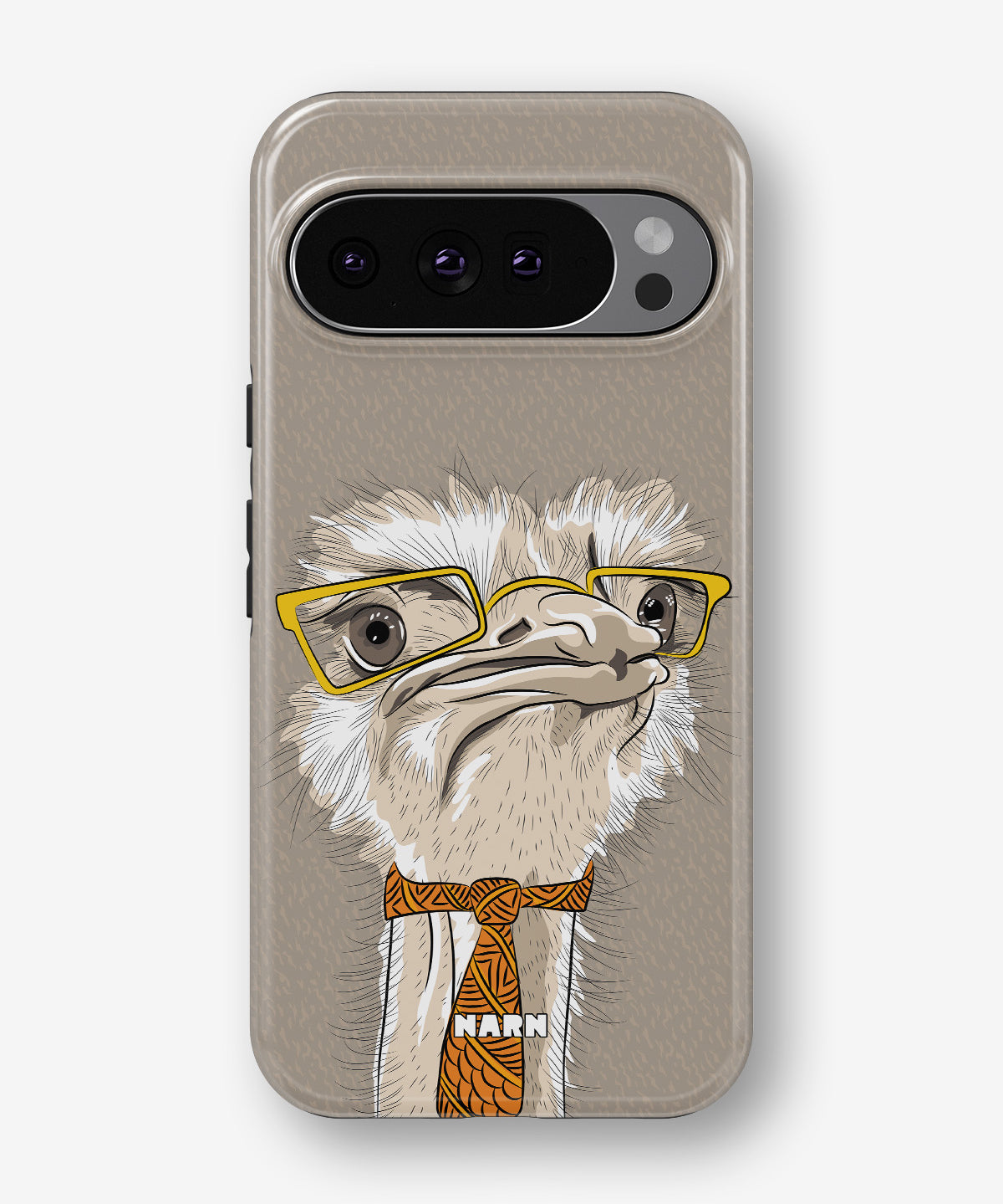 Google Pixel 9 Pro Tough Case – Hipster Ostrich - View 1