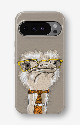 Google Pixel 9 Pro Tough Case – Hipster Ostrich - View 1
