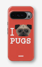 Google Pixel 9 Pro Tough Case – I Love Pugs - View 1