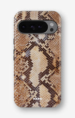 Google Pixel 9 Pro Tough Case – Brown Snakeskin - View 1