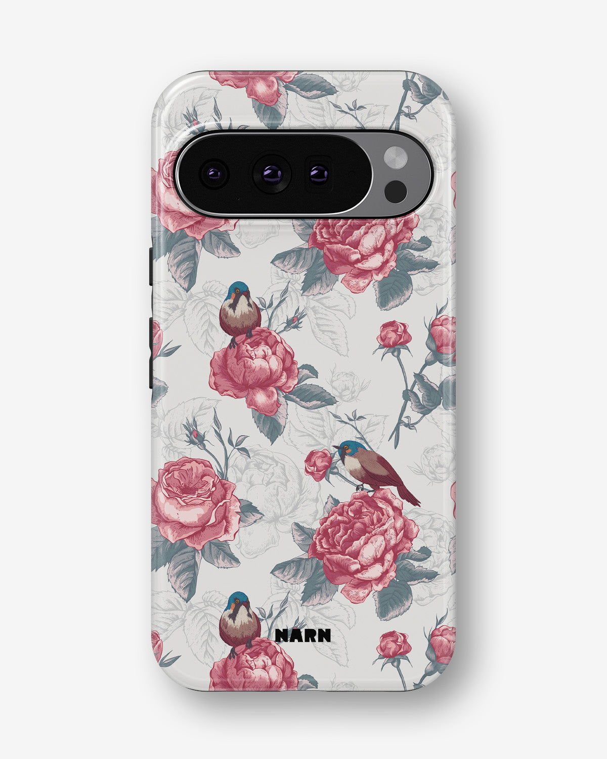 Google Pixel 9 Pro Tough Case – Birds Among Roses - View 1