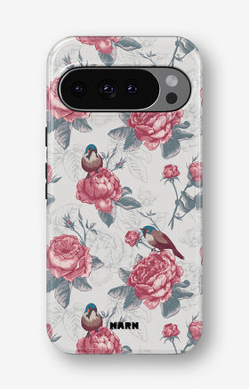 Google Pixel 9 Pro Tough Case – Birds Among Roses - View 1