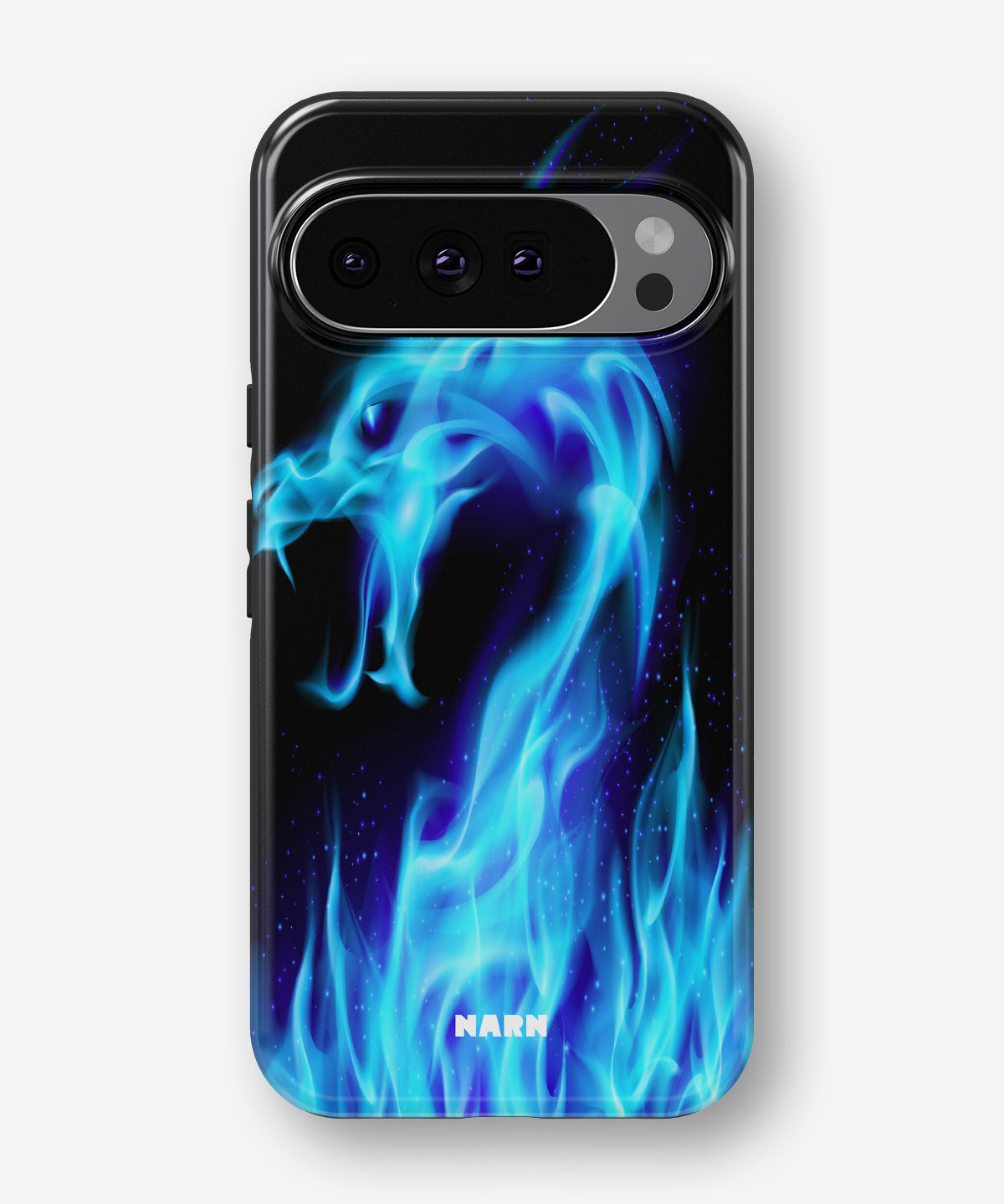 Google Pixel 9 Pro Tough Case – Blue Flames Dragon - View 1