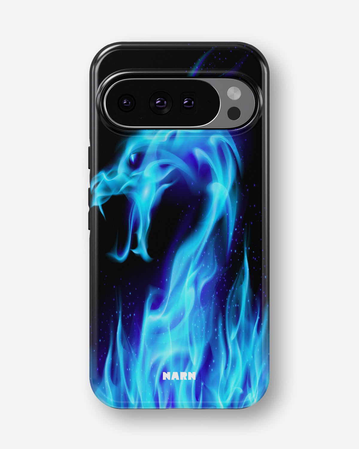 Google Pixel 9 Pro Tough Case – Blue Flames Dragon - View 1