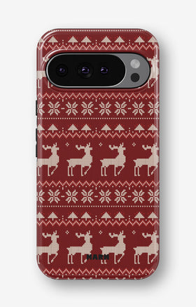 Google Pixel 9 Pro Tough Case – Reindeer Knit - View 1