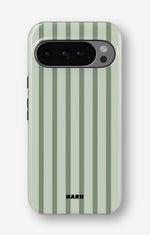 Google Pixel 9 Pro Tough Case – Sage Stripes - View 1