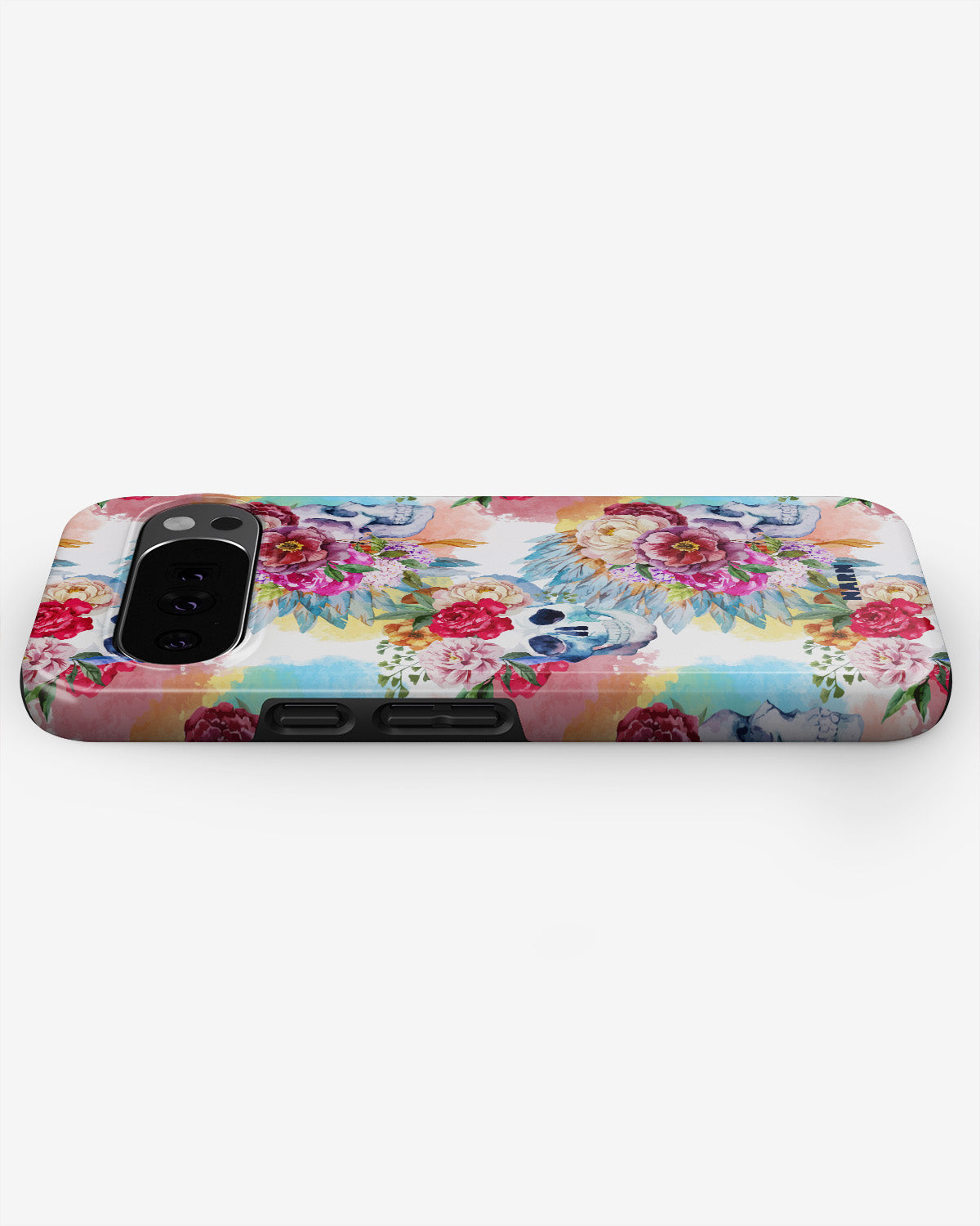 Google Pixel 9 Pro Tough Case – Flowered Skulls - View 2