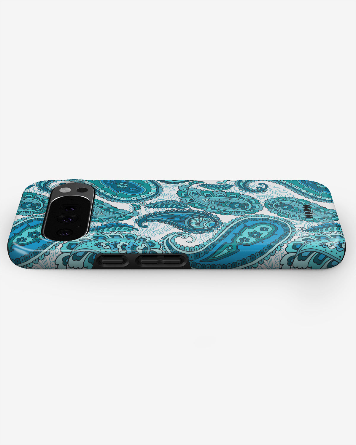 Google Pixel 9 Pro Tough Case – Turquoise Paisley - View 2