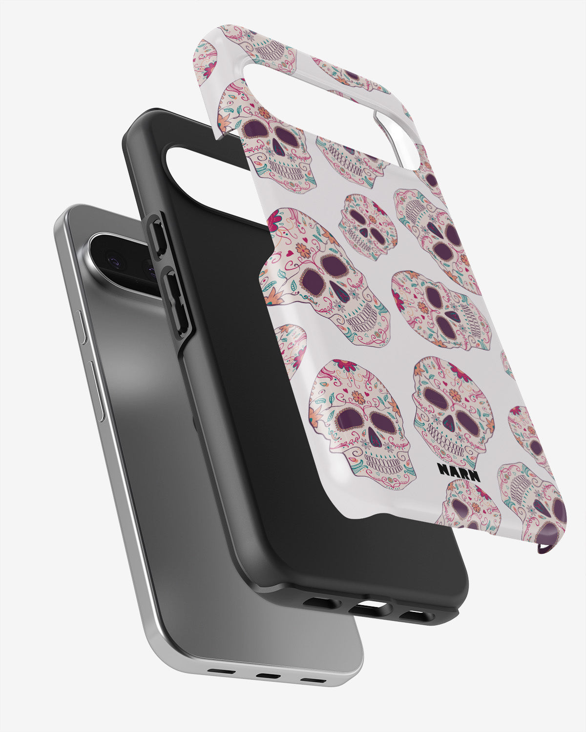 Google Pixel 9 Pro Tough Case – Calavera Skulls - View 3