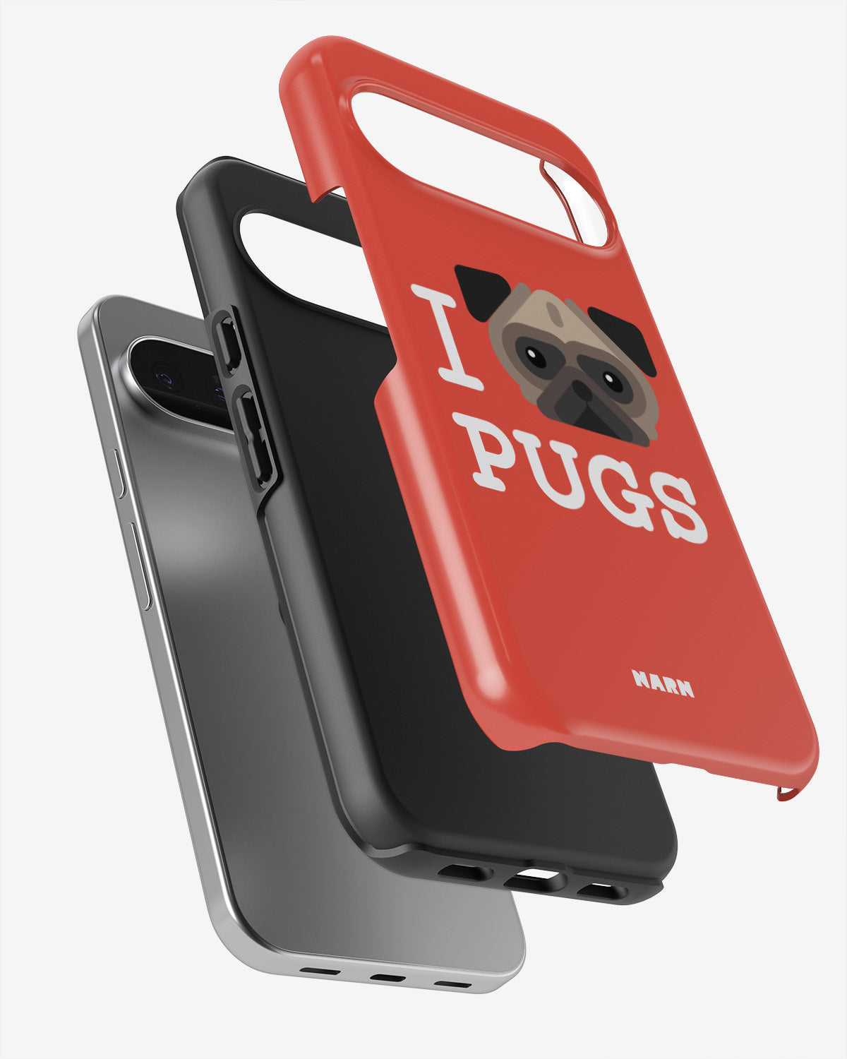 Google Pixel 9 Pro Tough Case – I Love Pugs - View 3