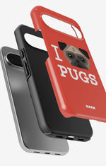 Google Pixel 9 Pro Tough Case – I Love Pugs - View 3