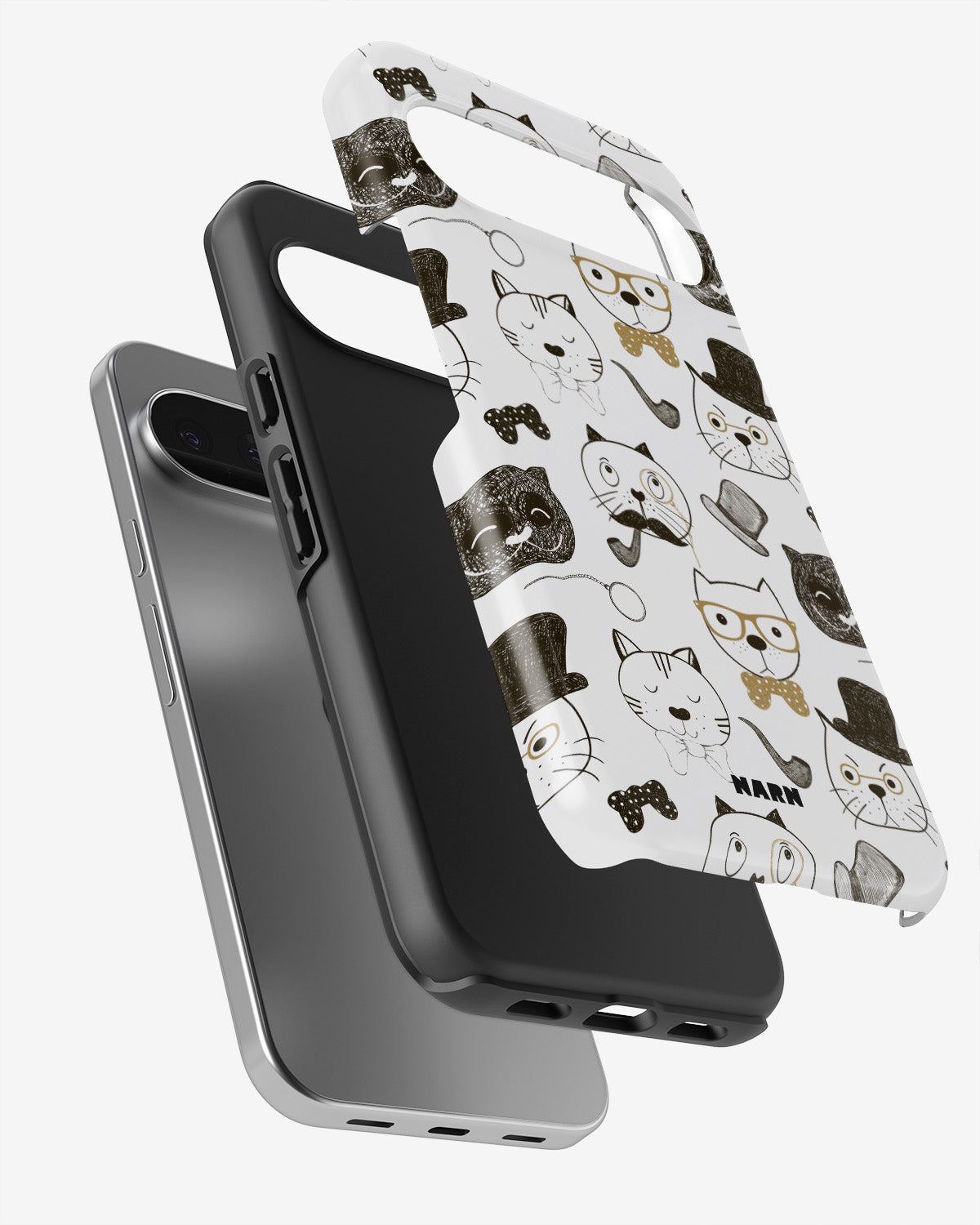 Google Pixel 9 Pro Tough Case – Cartoon Cats - View 3