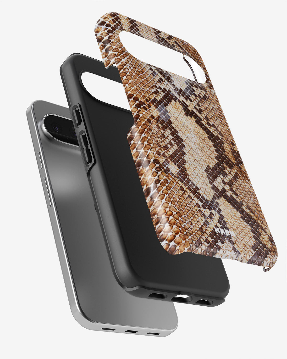 Google Pixel 9 Pro Tough Case – Brown Snakeskin - View 3