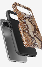 Google Pixel 9 Pro Tough Case – Brown Snakeskin - View 3