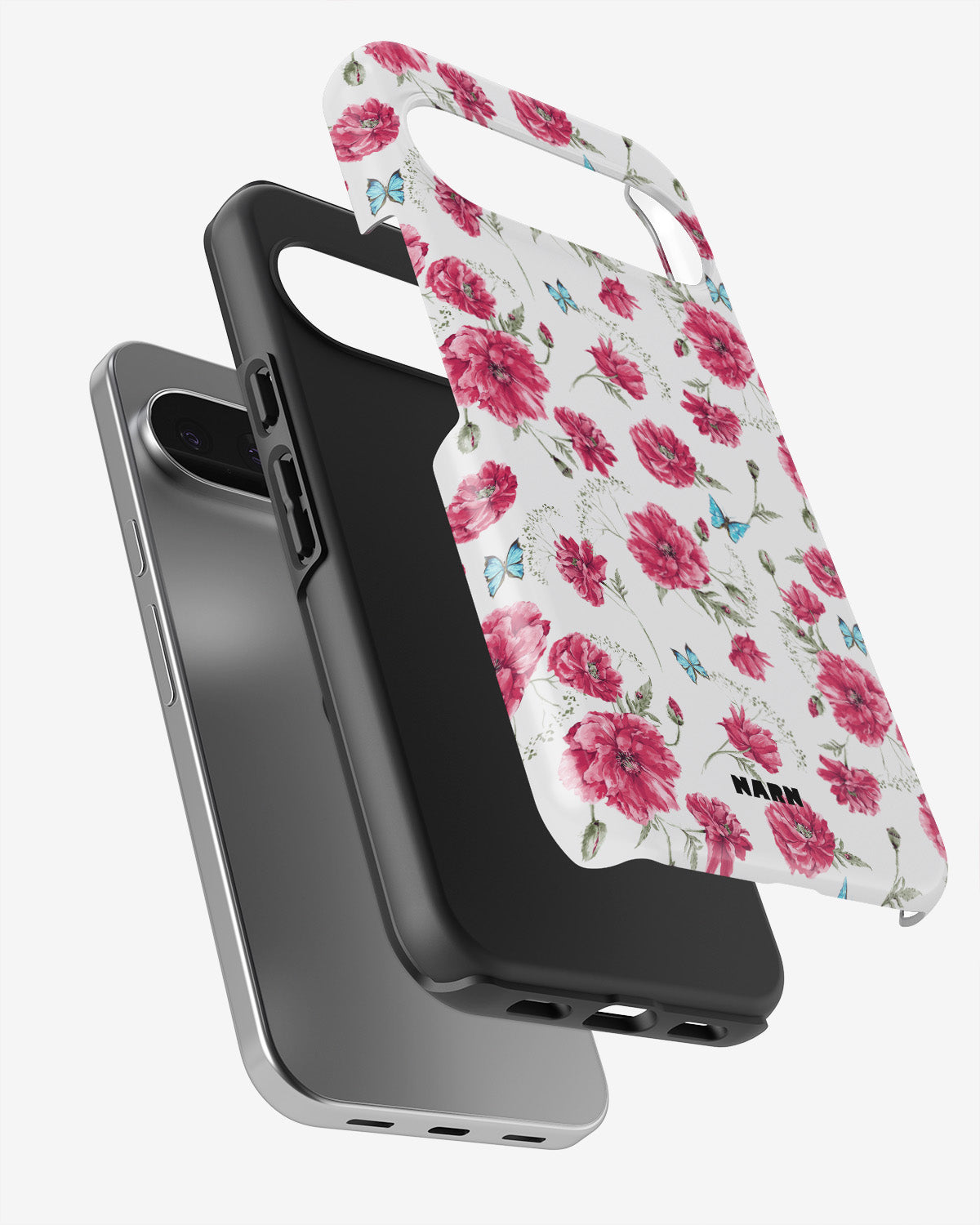 Google Pixel 9 Pro Tough Case – Poppies in Bloom - View 3