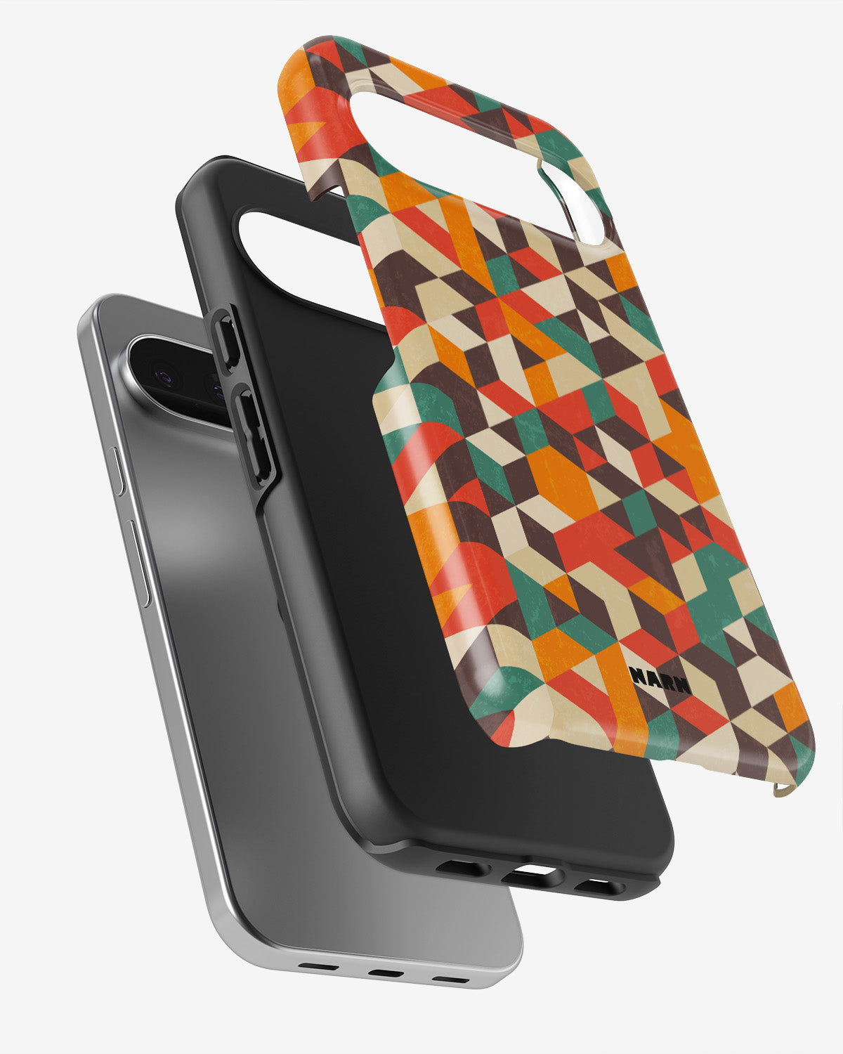 Google Pixel 9 Pro Tough Case – Retro Geometric - View 3
