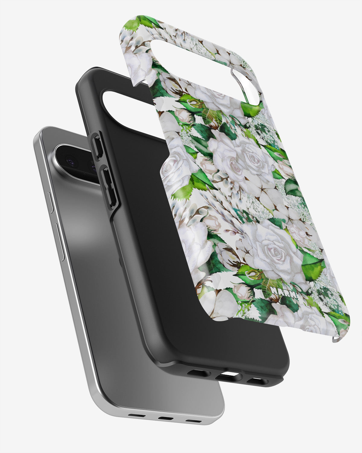 Google Pixel 9 Pro Tough Case – White Bloom - View 3