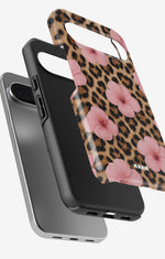 Google Pixel 9 Pro Tough Case – Leopard Flower - View 3