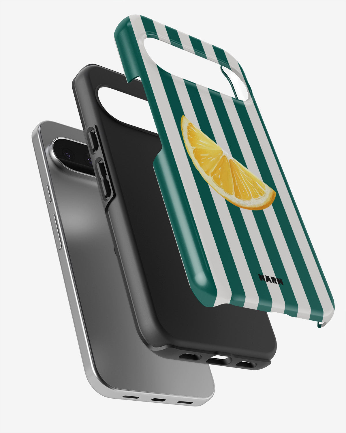 Google Pixel 9 Pro Tough Case – Lemon Stripes - View 3