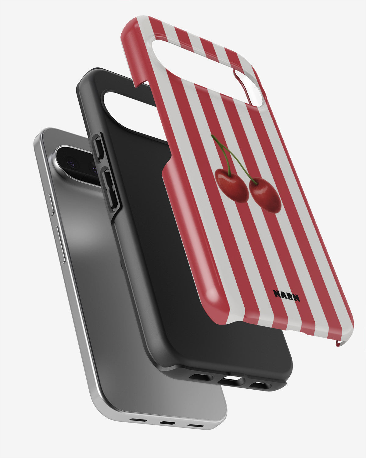 Google Pixel 9 Pro Tough Case – Cherry Stripes - View 3