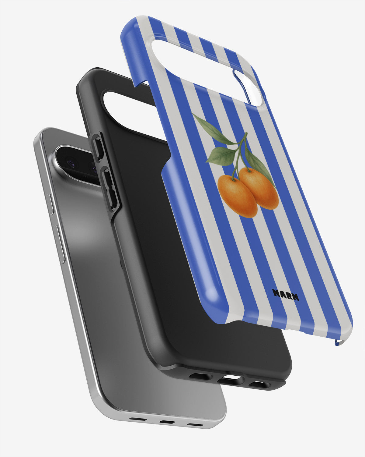 Google Pixel 9 Pro Tough Case – Orange Stripes - View 3