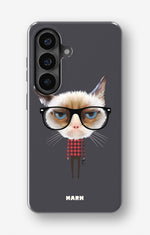 Samsung Galaxy A34 5G Tough Case – Hipster Cat - View 1