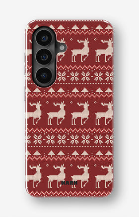 Samsung Galaxy A34 5G Tough Case – Reindeer Knit - View 1