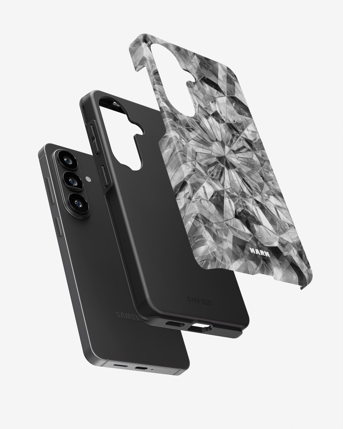 Samsung Galaxy A34 5G Tough Case – Grey Crystals - View 3
