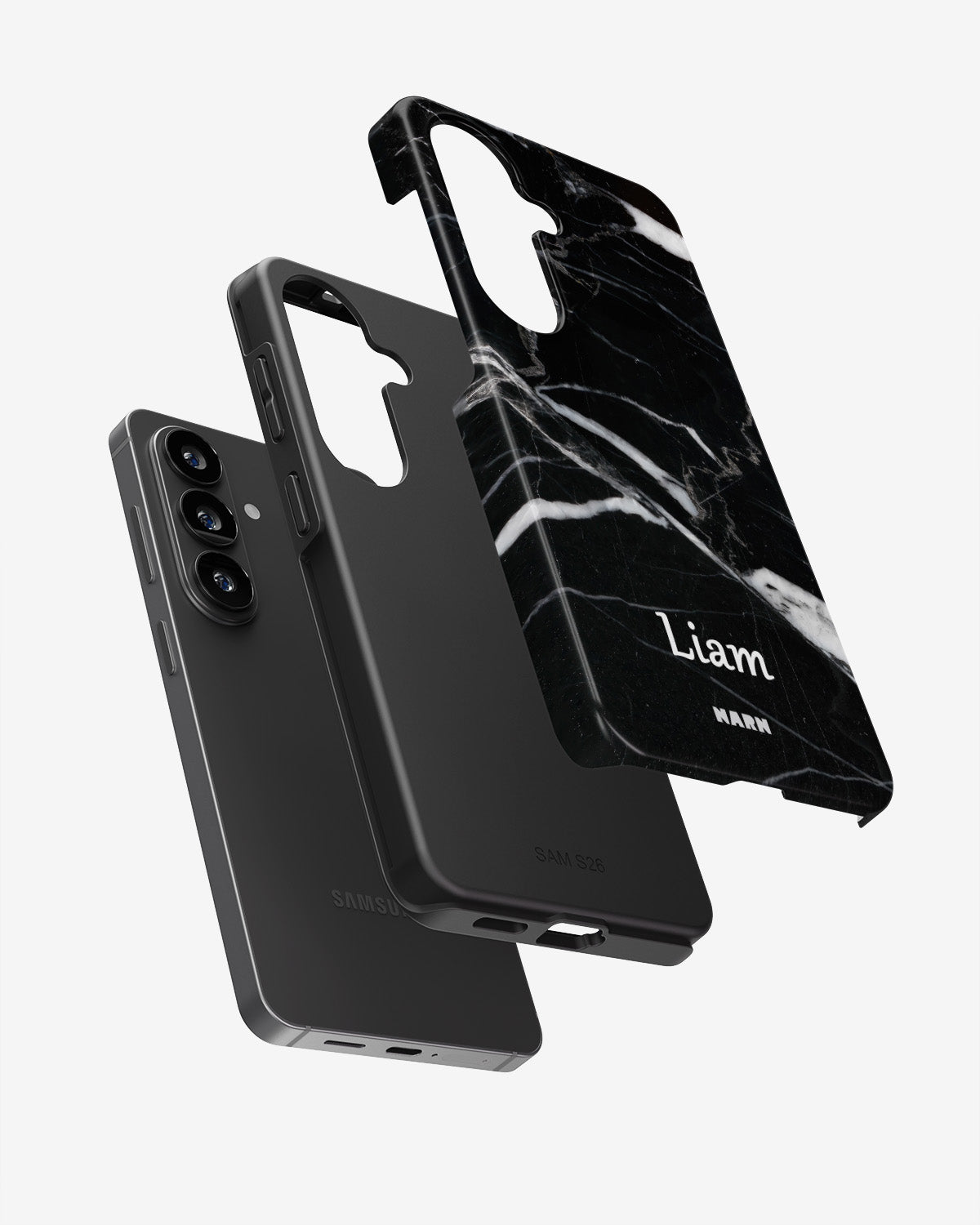 Samsung Galaxy A34 5G Tough Case – Custom - Black Marble - View 3