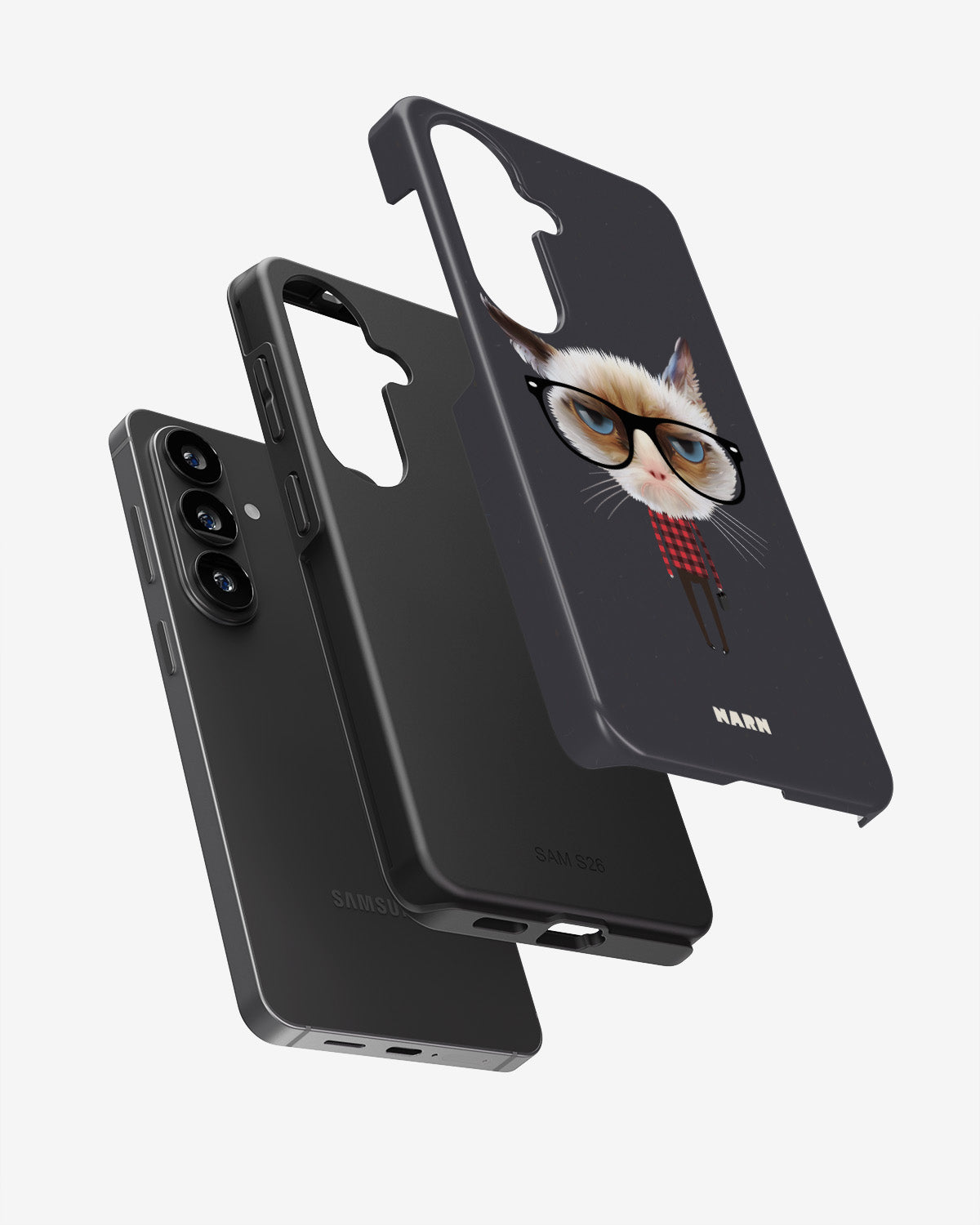 Samsung Galaxy A34 5G Tough Case – Hipster Cat - View 3