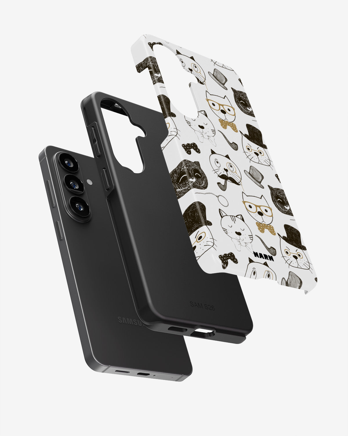 Samsung Galaxy A34 5G Tough Case – Cartoon Cats - View 3