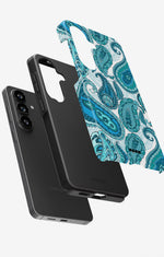 Samsung Galaxy A34 5G Tough Case – Turquoise Paisley - View 3