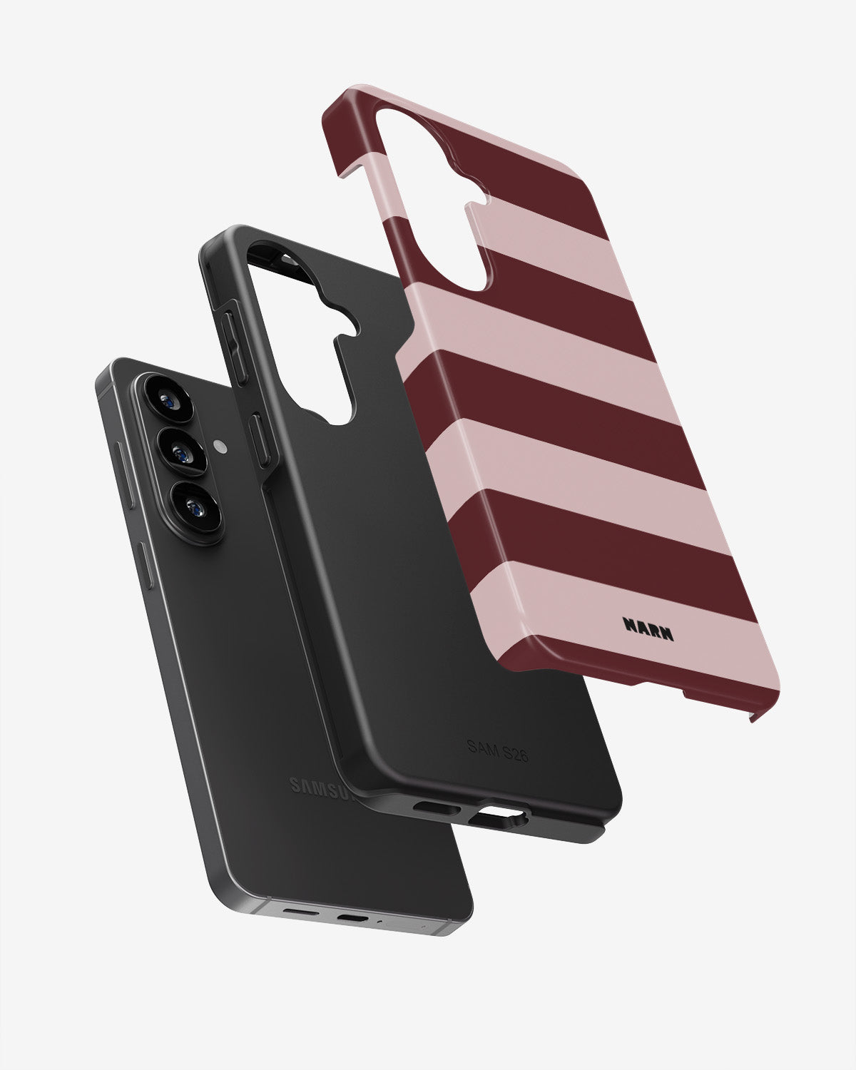 Samsung Galaxy A34 5G Tough Case – Cranberry Stripe - View 3