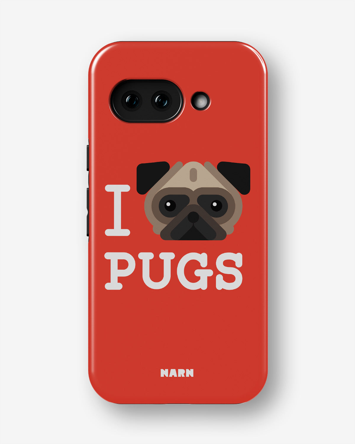 Google Pixel 10a Tough Case – I Love Pugs - View 1