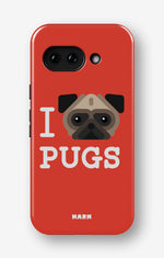 Google Pixel 10a Tough Case – I Love Pugs - View 1