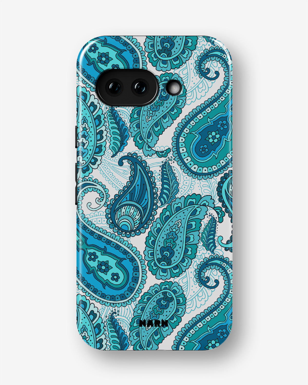 Google Pixel 10a Tough Case – Turquoise Paisley - View 1