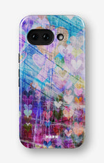 Google Pixel 10a Tough Case – Purple Hearts - View 1